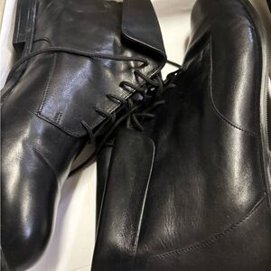 Black Leather Men's Boots